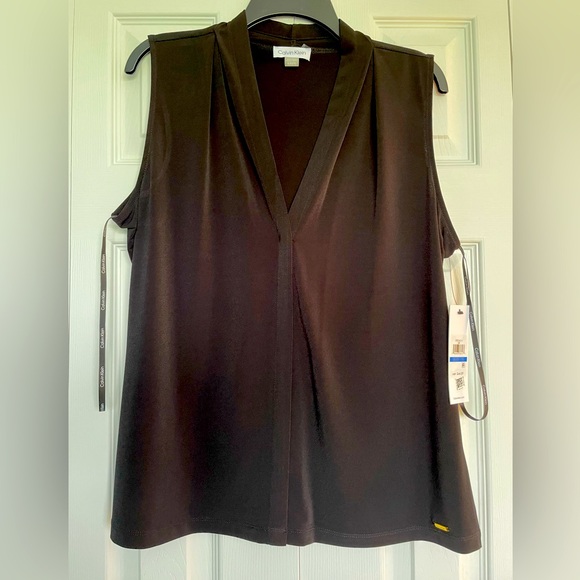 Calvin Klein Tops - NWT Calvin Klein Black Tank Blouse, XL